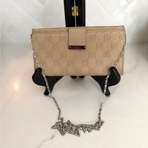 Authentic Monogram Gucci Chain On Wallet